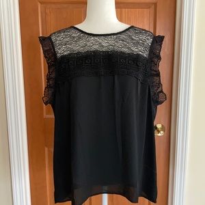 Loft Blouse With Lace Trim